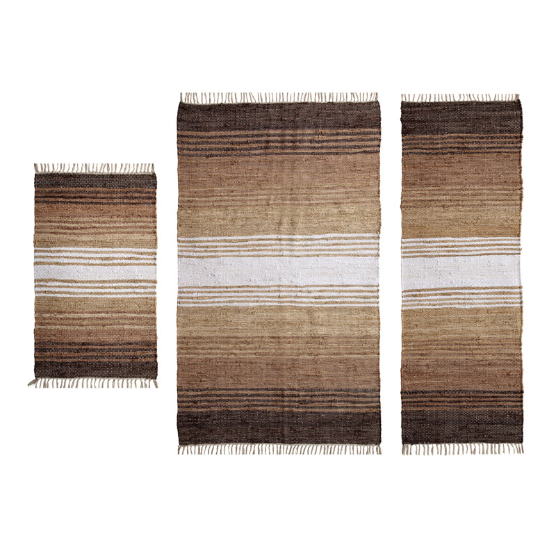 Barbieri Gradation 3 Piece Set Area Rug 48"X72"/24"X72"/21"X34" Beige