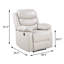 Fauteuil inclinable électrique beige avec accoudoirs coussinés-1619345905