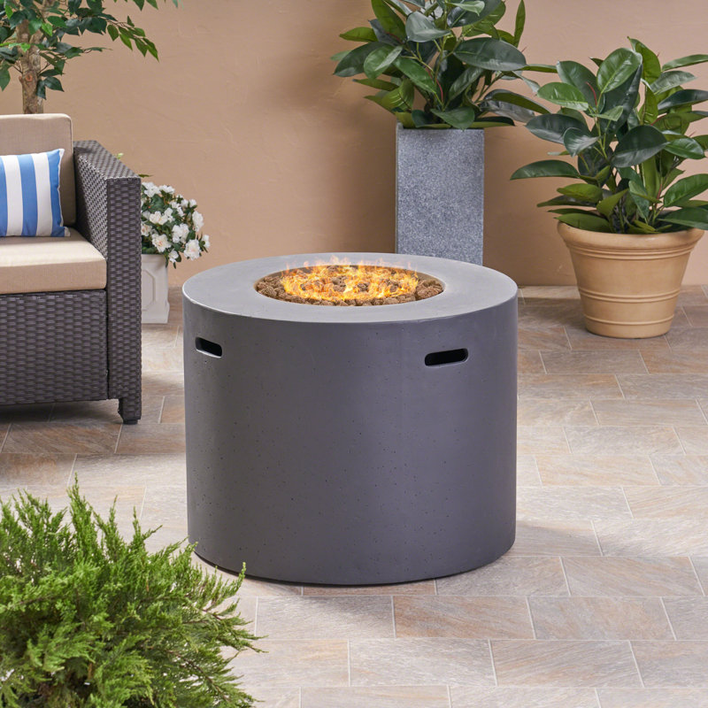 Donzella Round Concrete Propane Fire Pit