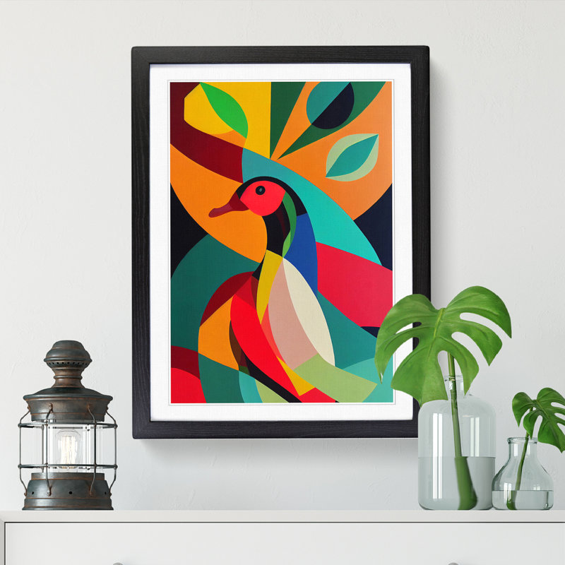 Andreia Duck Abstract Vol.1 1 Piece Wall Art, 64cm H x 46cm W x 2cm D, Black