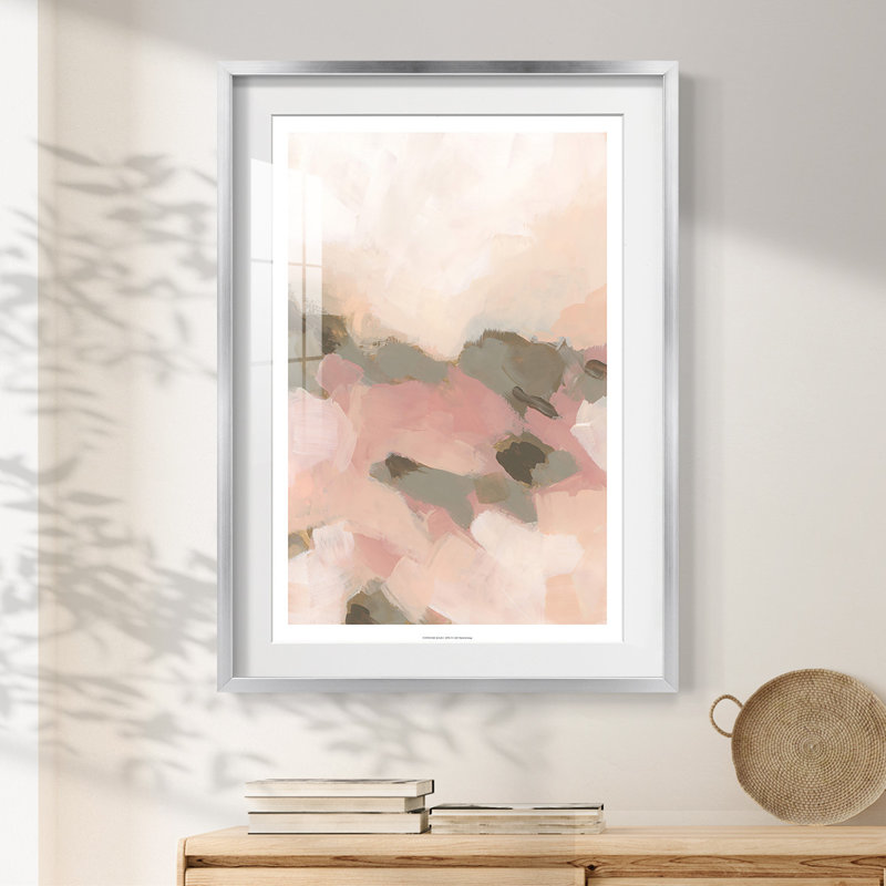 Desert Rose Valley I - impression encadrée, H 28,5 po x l 20,5 po, Argent argent