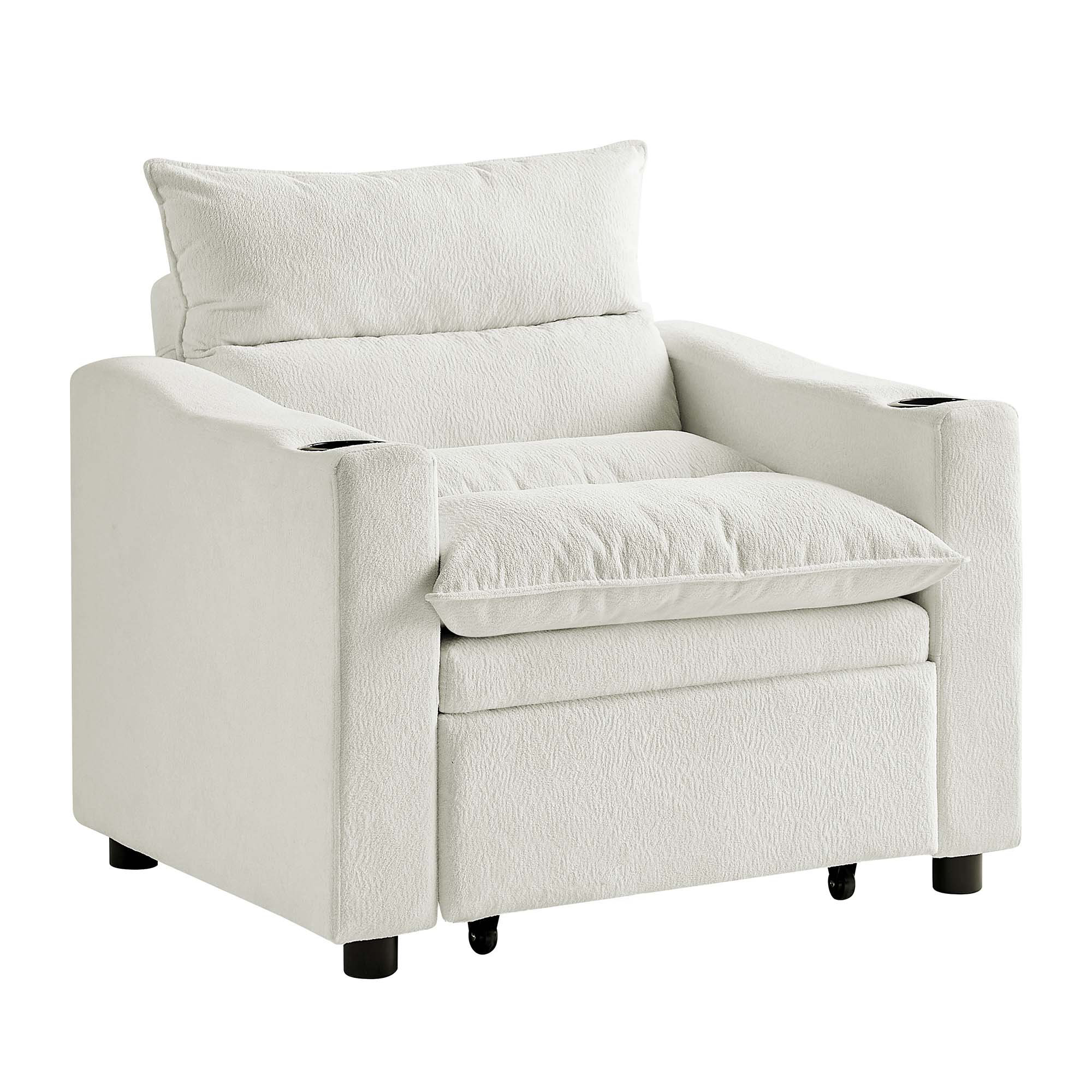 Ivy Bronx Sleeper Sofa Chair Bed, Convertible Sofa Chair 3-in-1 ...