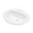 20" Oval White Ceramic Bathroom Sink Drop-In Vanity Basin with Integrated Overflow-127342869