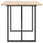 vidaXL Dining Table O-Frame Solid Wood Pine and Steel-105676048