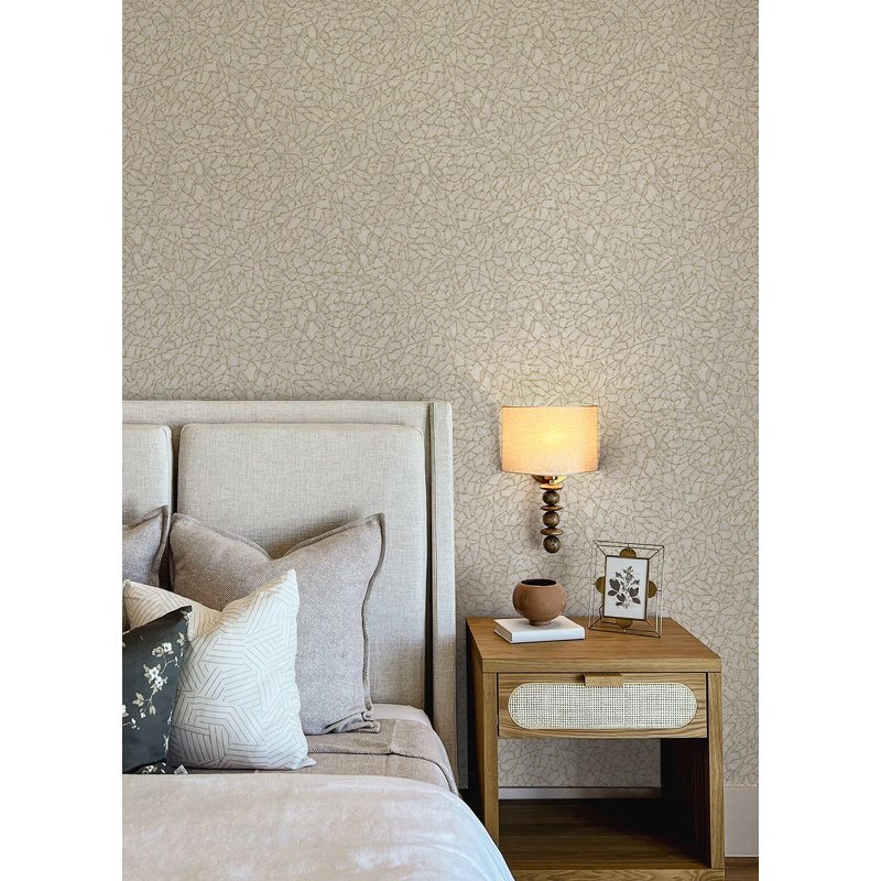 Abstract Metallic Wallpaper Roll, Silver