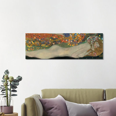 Sea Serpents, Detail IV by Gustav Klimt - Panoramic Painting on Canvas