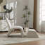 Fauteuil rembourré moderne avec repose-pieds avec rangement-275562307