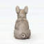 Charmante statue de bouledogue français pour jardin, en pierre reconstituée résistante, aucun assemblage requis, idéale pour la décoration extérieure.