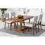 Ensemble de table de salle à manger rustique 5 pièces Benildo avec 4 chaises rembourrées-93038090-93038091