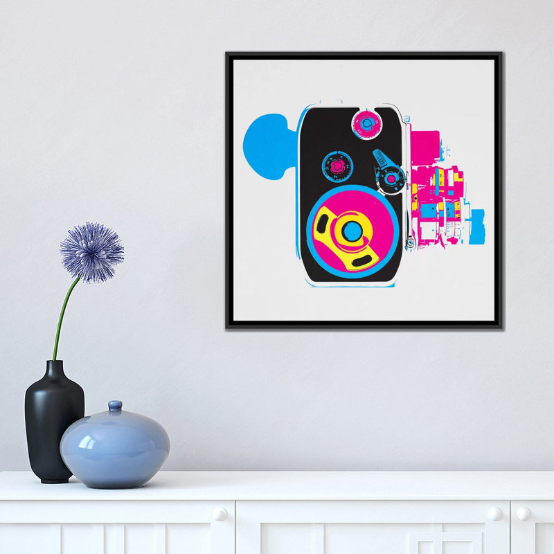 Albree Modern Music Box, impression sur toile, H 18 po x l 18 po x P 1,5 po, Toile avec cadre noir, Pas de tapis