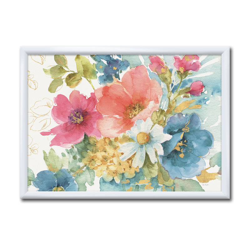 « my french jardin »-cadre photo sur toile, H 36 po x l 46 po x P 1,5 po, Cadre blanc
