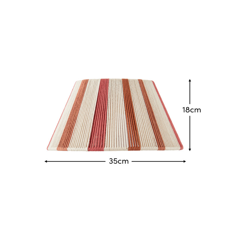 Cotton String Lamp Shade Paprike Stripe