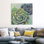 «Succulents I Crop», art mural sur toile