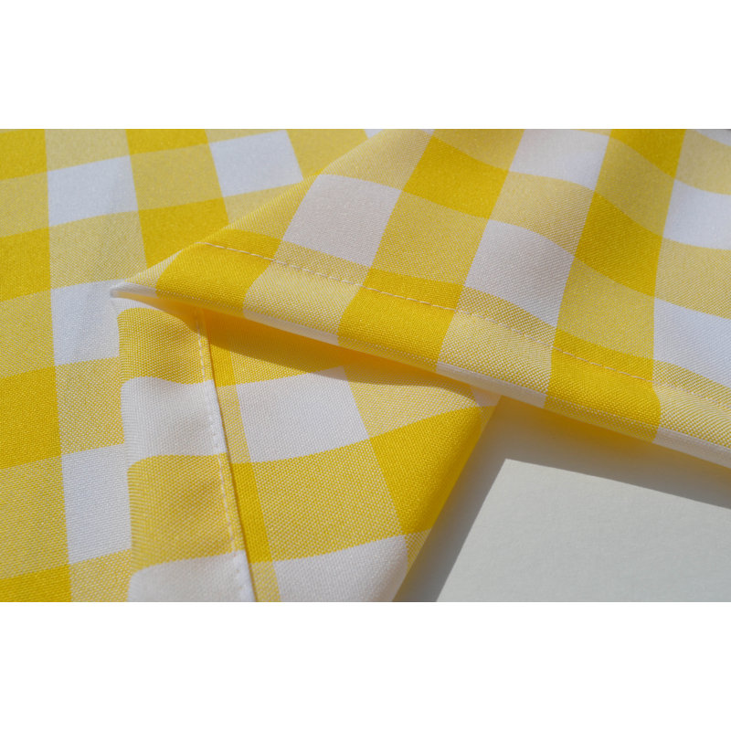 Rashara Plaid Tailored Window Valance, Yellow/White, 56" W x 16" L