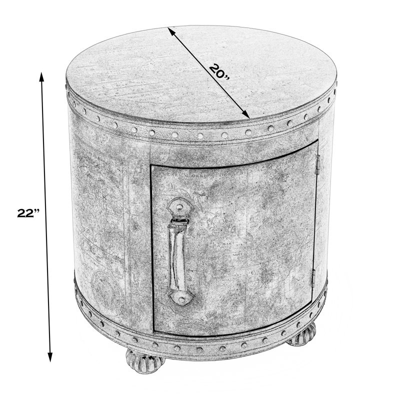 Vasco Old World Map Duffel Table