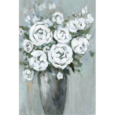 Portemanteau blanc avec fleurs peintes par Dogwood