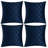 HV_Set Of 4 Throw Velvet Self Cross Cushion Covers-2275331-2275341