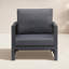 Chaise avec accoudoirs en teck Livinia Pawni