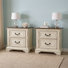 Ensemble de 2 tables de chevet en bois Norcross Blanc
