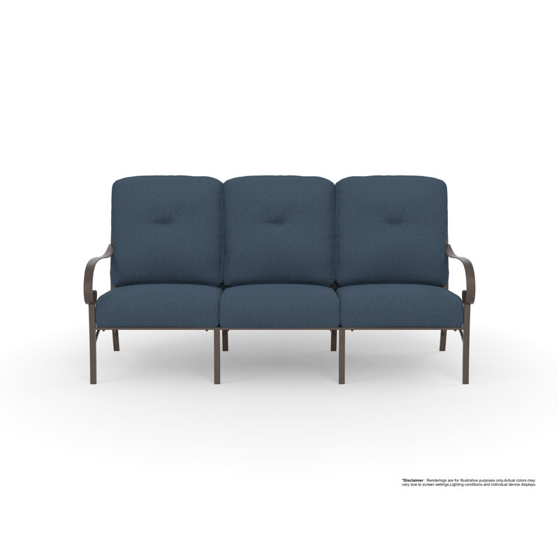 Pasadera Outdoor 3 - Seat Patio Sofa, Namibia Grey, Copper Creek