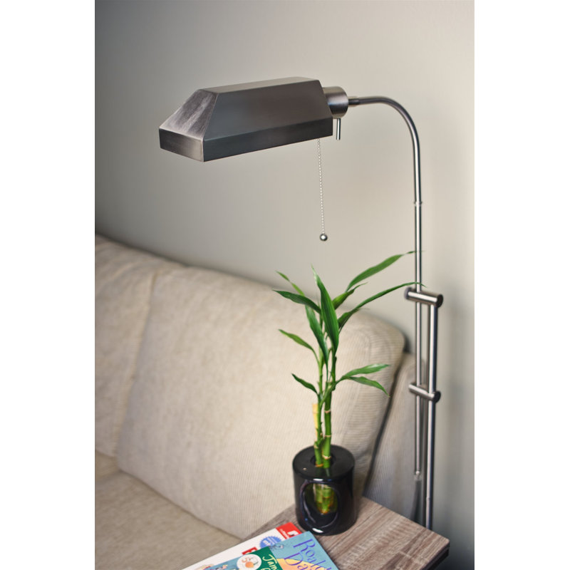 Ekalaka 58.25'' Task Floor Lamp, Brushed Nickel