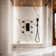 12" Flush Mounted Luxury Thermostatic Rainfall Shower System with LED and 6 Body Jets