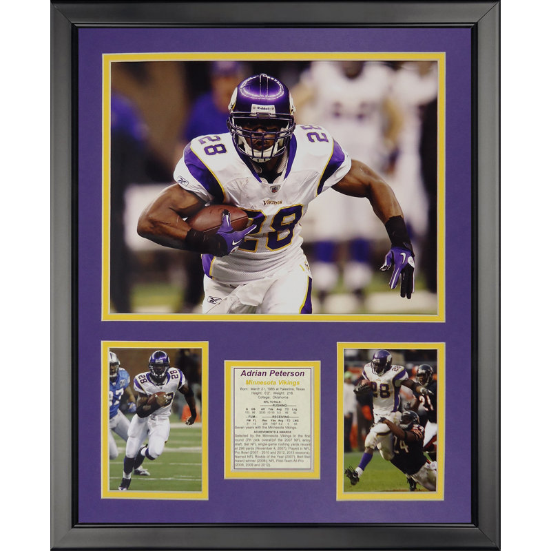 Memorabili encadrée vikings-peterson away NFL
