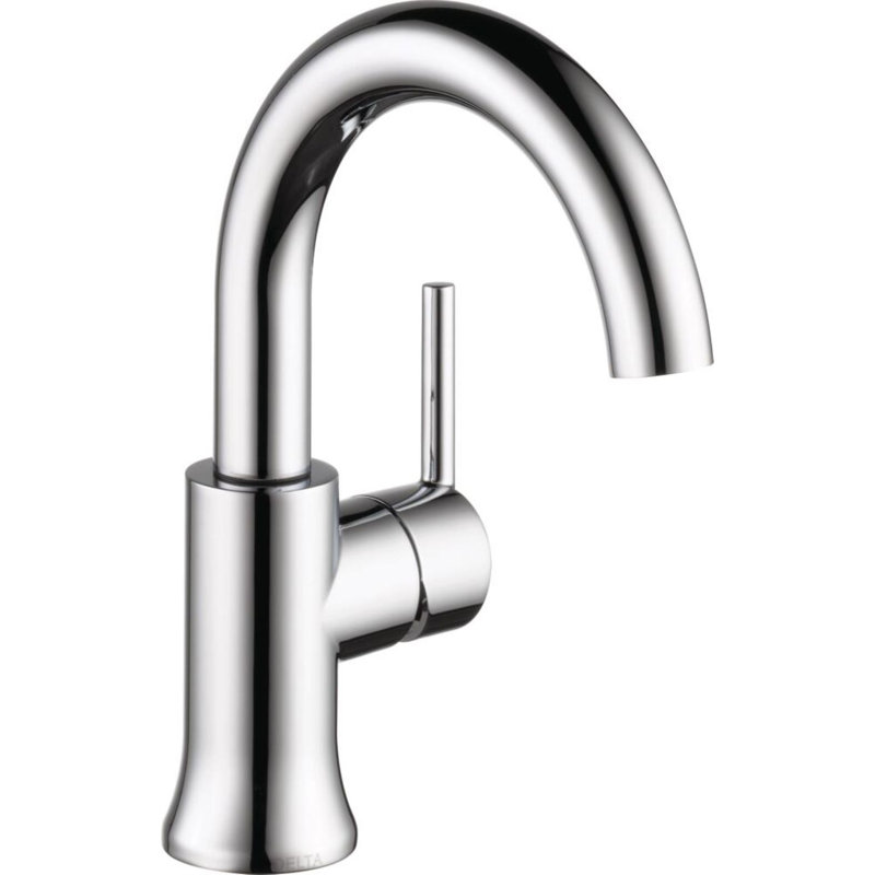 Trinsic Single Hole Bathroom Faucet with Drain Assembly, Single Handle Bathroom Sink Faucet, Chrome