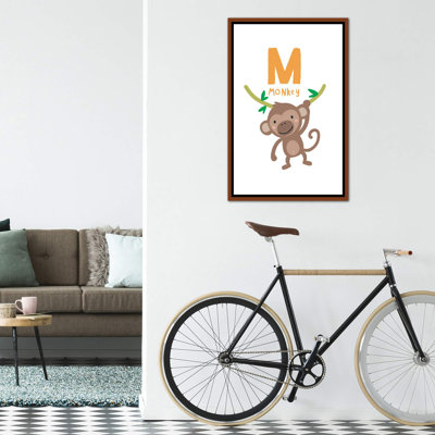 Animal Alphabet M - impression d'art graphique