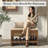 Rattan Shoe Bench With Cushion & Drawer, Farmhouse Entryway Storage Rack –Natural-1203581598