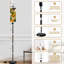  Lampe sur pied 68,5 "à fixation sur pied rétro en métal à vague variable en métal des années 70 avec abat-jour en lin, ampoule DEL incluse