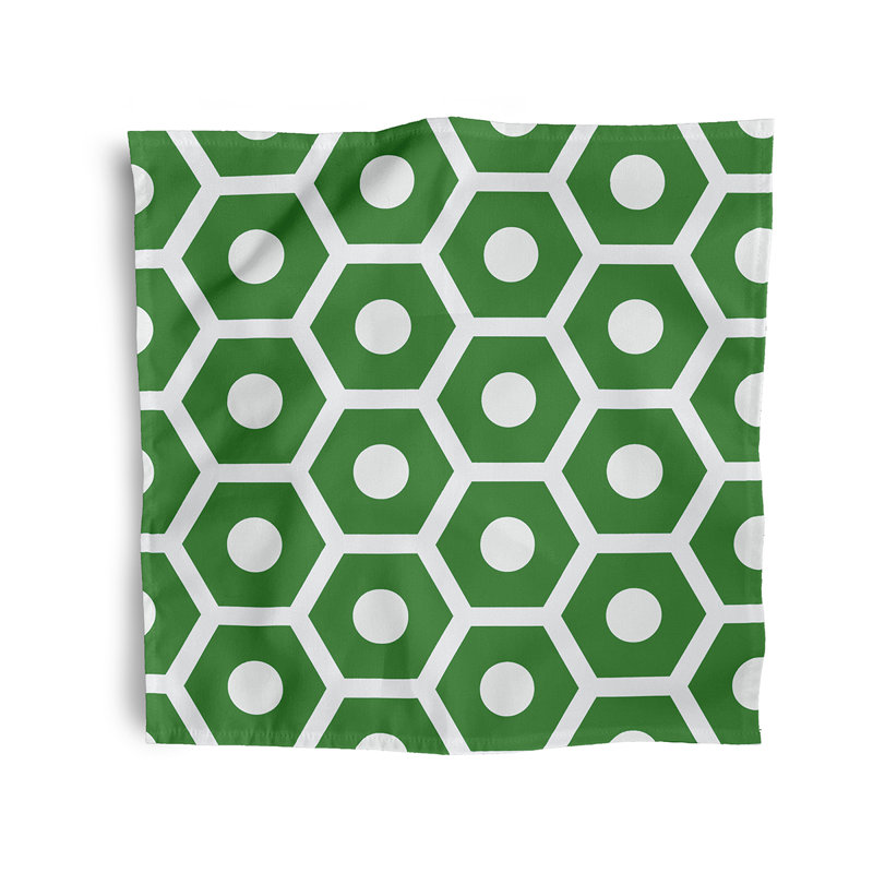 Alyrica Polyester Geometric Square Napkin, Leaf, 18" W x 18" L