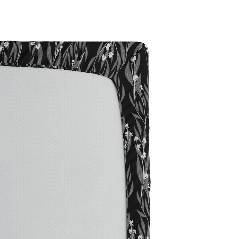Microfiber Floral Fitted Sheet, Full Fitted Sheet