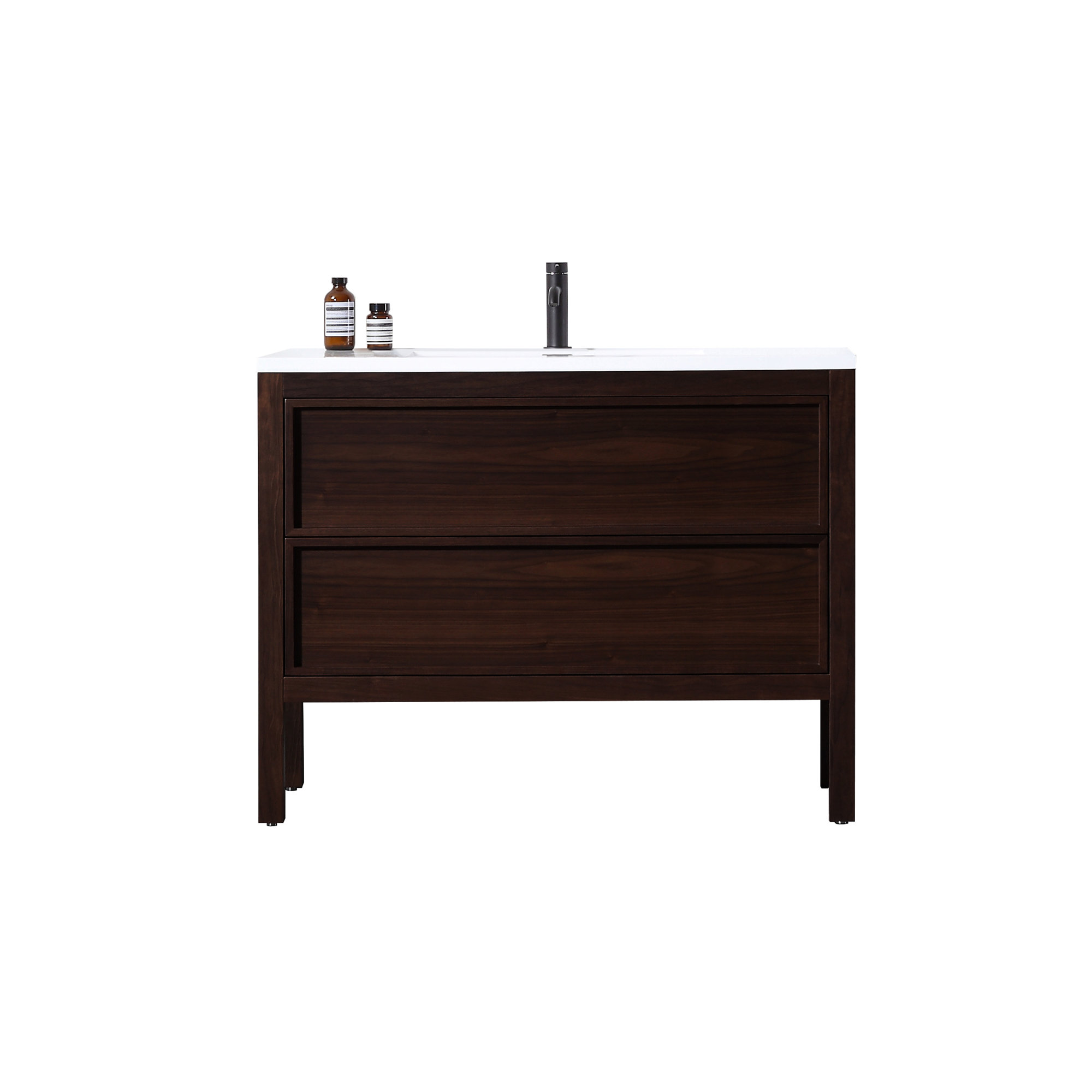 Gonzalo 48'' Single Bathroom Vanity, Dark Walnut