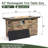 50000 Propane Fire Pit For Patio, 42 - Inch Rectangular Design, Clean Burning, And Adjustable Flame Outdoor Pit, Concrete, With Hidden Tank Cover