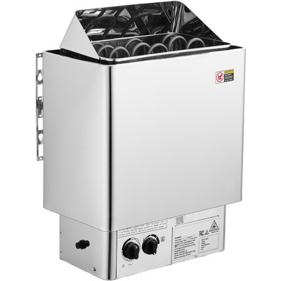 Heater 4.5kw 240v, Fit 105 To 210 Cu.ft Saunas, Dry Steam Bath With Pre - Drilled Bracket, 304 Stainless Steel Heating Element For Fast And Even Heat Electric Stove Ideal Element, Bracket Easy