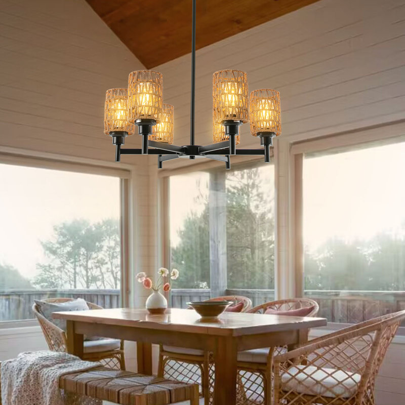 Luminaire suspendu de style rétro rustique 24,8 po Joris