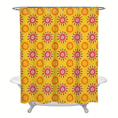 Rideau de douche simple avec crochets
