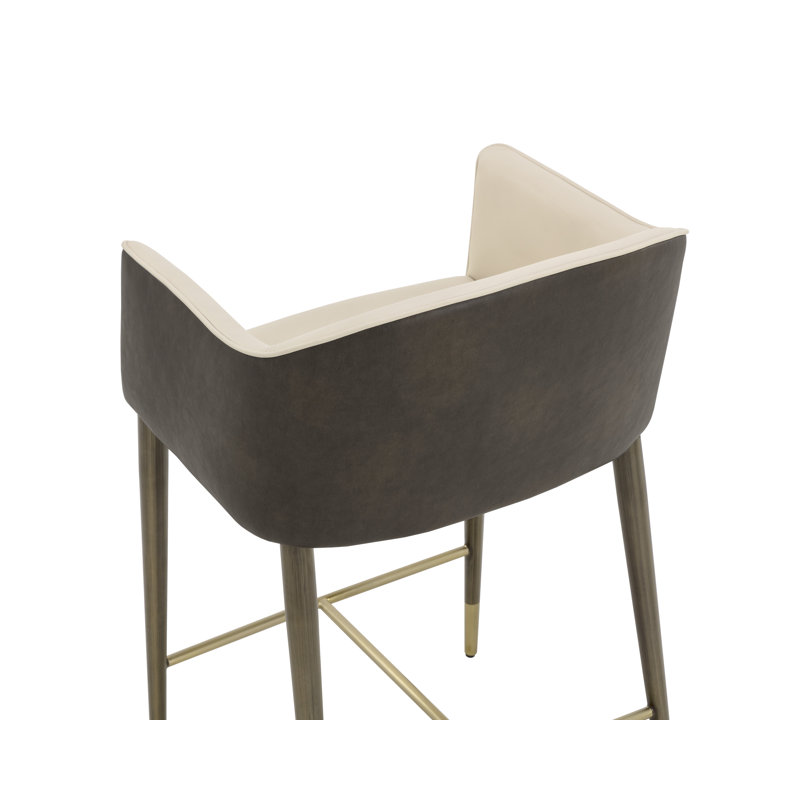 Kylin Upholstered Stool with Metal Frame