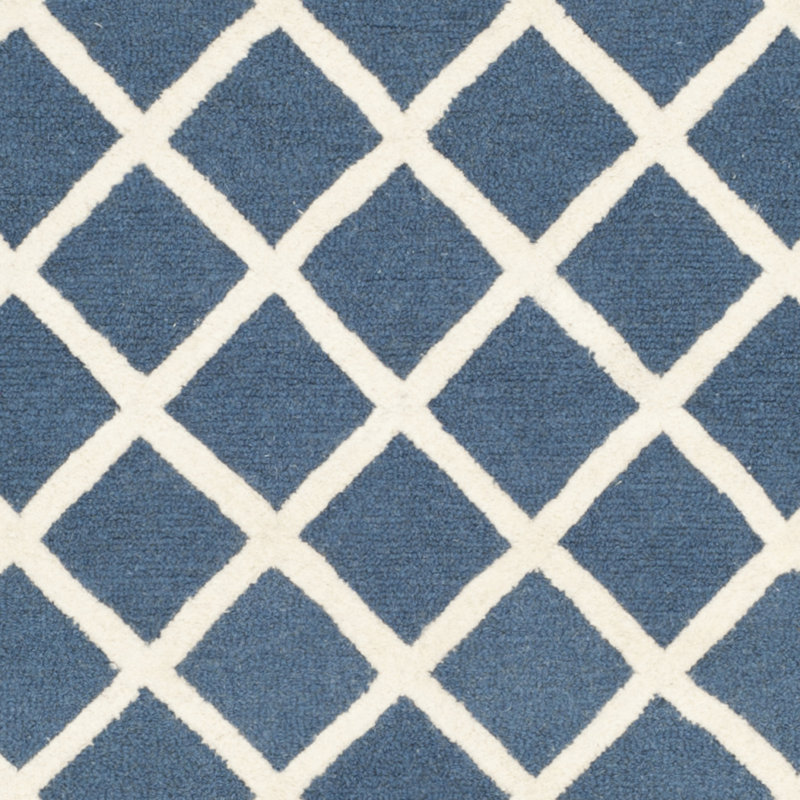 Sanyla Hand Tufted Wool Geometric Rug, Rectangle 4' x 6'