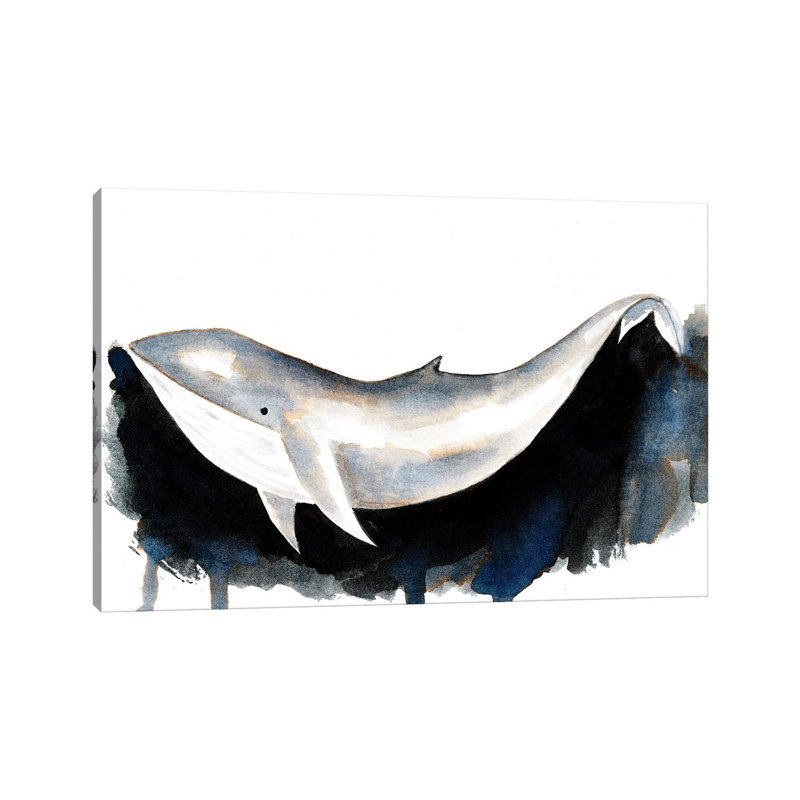 Baleine II - impression, Toile tendue, Pas de tapis, H 18 po x l 26 po x P 1,5 po