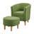 Upholstered Barrel Chair with Ottoman-203763087