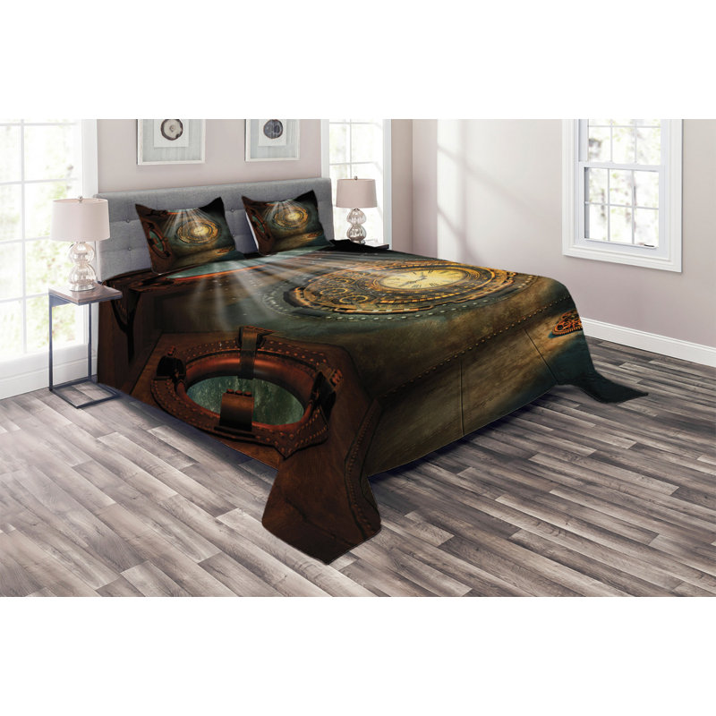Fantasy Traditional Coverlet, King Bedspread + 2 Shams