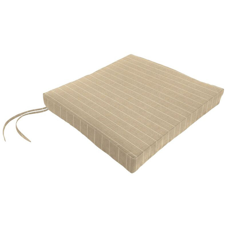 Sunbrella Dining Chair Cushion, Canvas Capri Sunbrella® Canvas, 2.5" H x 19" W x 18" D