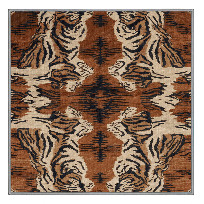  Tapis lavable Tigers Big Cats, Rectangle 6 pi x 9 pi
