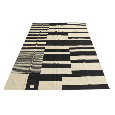 Tapis noir et blanc Ponce