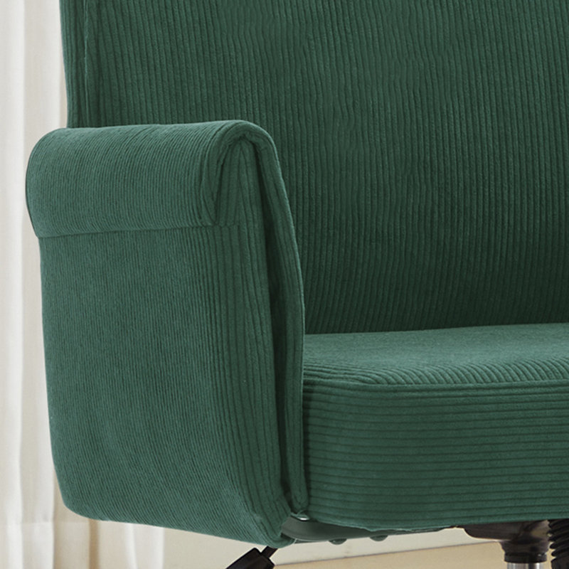 Chaise de bureau relevable à dossier moyen avec tissu rayé et conception ergonomique pour travailler, étudier ou se détendre confortablement