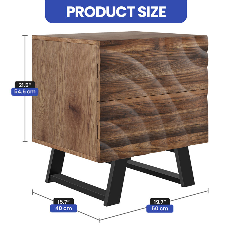 Table de chevet sans soudure à fermeture en douceur