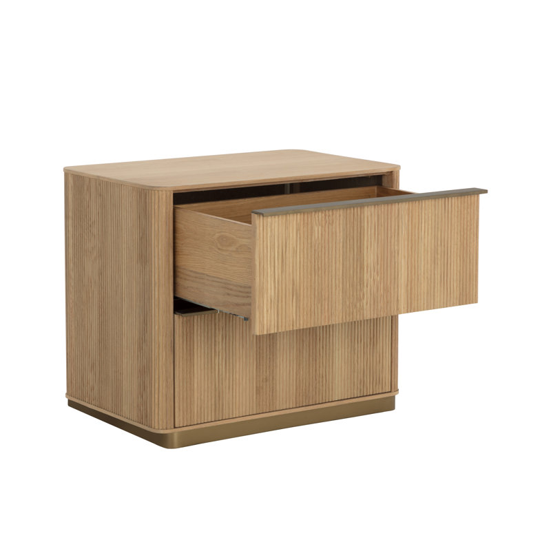 Table de chevet Sandria - brun, Brun