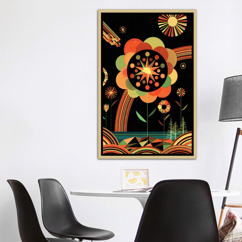 Art sur toile Joyscape, H 60 po x l 40po x P 1,5 po, Toile encadrée d'or